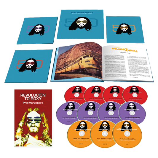 Phil Manzanera - 50 Years of Music SIGNED Bundle (11CD Boxset + 'Revolucion to Roxy' Memoir)